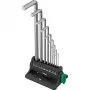 Wera 05022102001 conjunto de chaves sextavadas, forma L, métrico, 9 peças