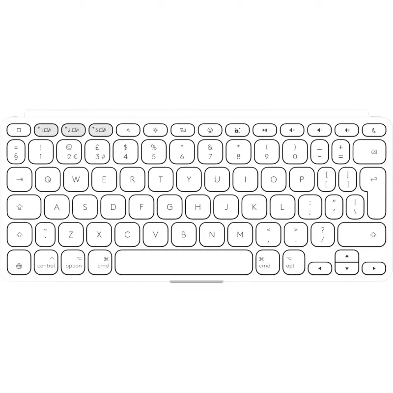 Teclado Logitech Keys-To-Go 2 universal Bluetooth QWERTY US International branco