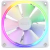 Ventoinha de caixa NZXT F120 RGB 120 mm branca, 4 pinos, 1800 rpm, 50,18 CFM, 18 LEDs