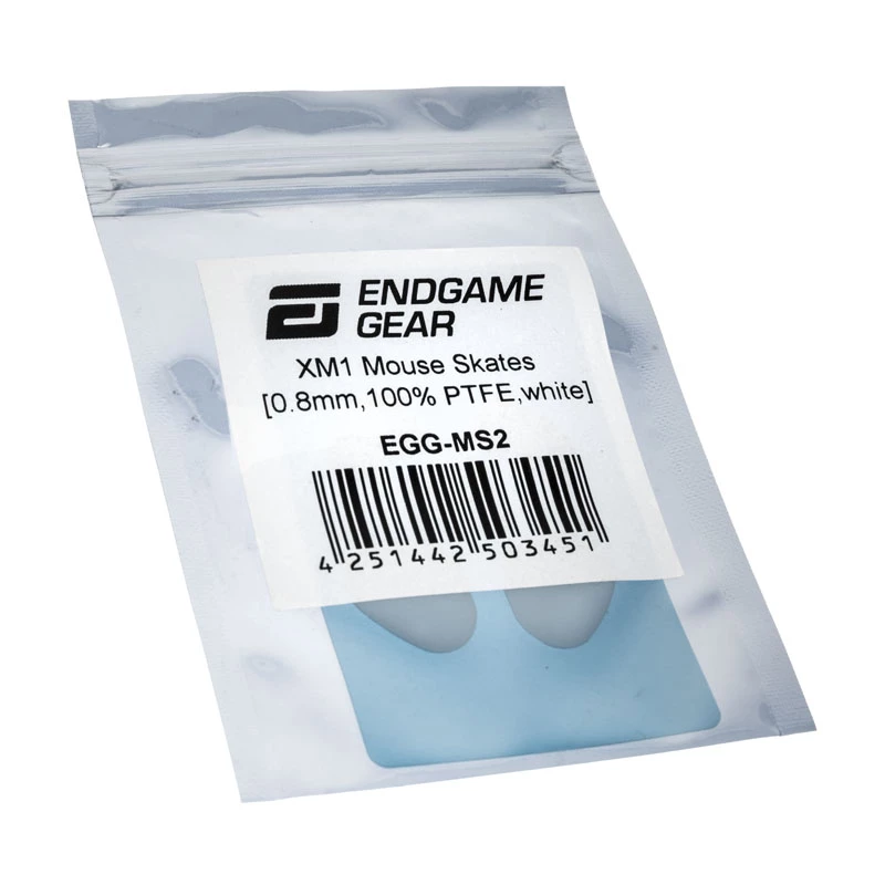 Patins para rato Endgame Gear XM1, 100 % PTFE, branco leitoso