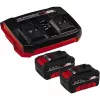 Conjunto de carregador de bateria Einhell 2x 4.0Ah Twincharger AC LED