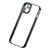 Conjunto Baseus Glitter com capa transparente e vidro temperado para iPhone 14 Plus (preto)