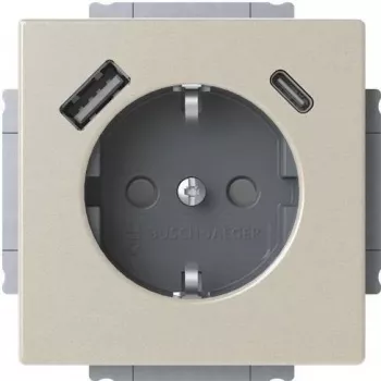 Tomada SCHUKO Busch-Jaeger USB-A+C 20 EUCB2USBAC-866 (2CKA002011A6314)