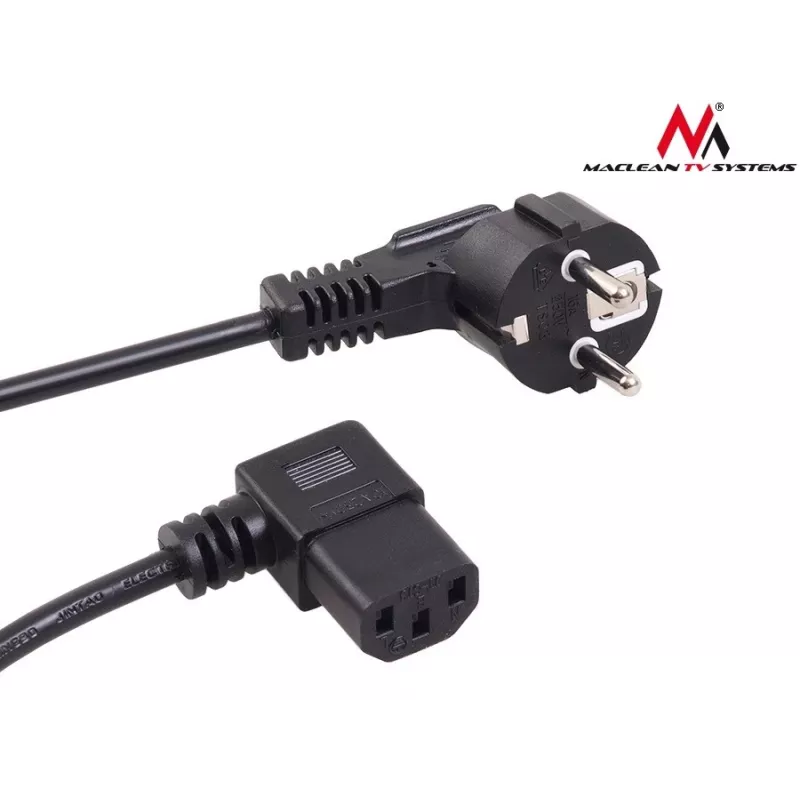 Cabo de alimentação com ficha angular de 3 pinos 3M MCTV EU-803