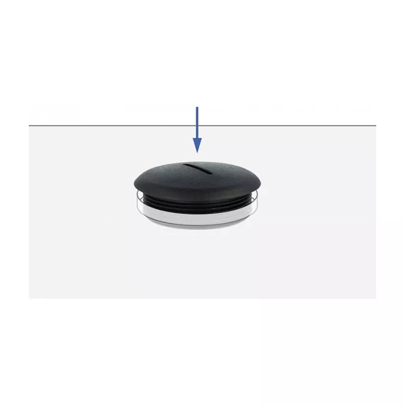 Tampa de fecho para tubo preto nylon DeLOCK 60231