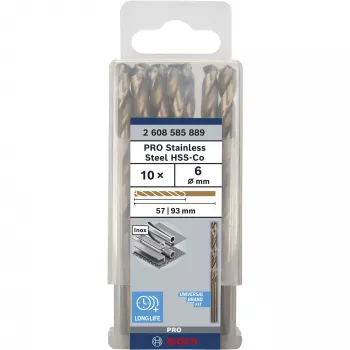 Conjunto de brocas Bosch HSS Twist Drill Bits Cobalt, modelo 2608585889