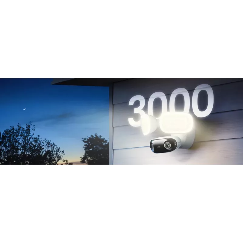 Câmara com projetor exterior Reolink Série Floodlight F751W – 8 MP, lente F2.8mm/F1.6, IP66, Micro SD até 512 GB
