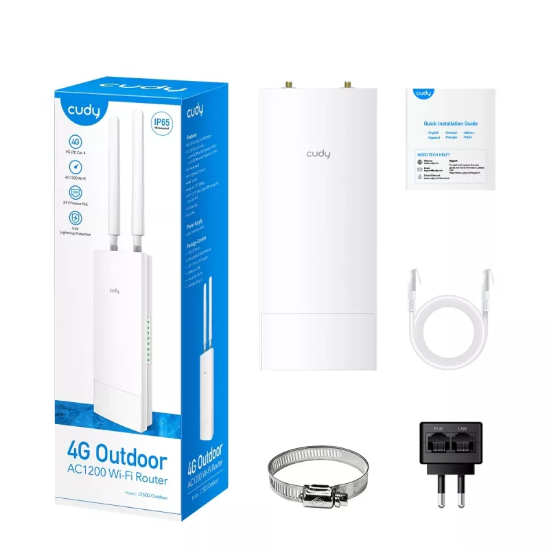 Router wireless Cudy LT500 Fast Ethernet Dual-Band (2,4 GHz / 5 GHz) 4G Branco