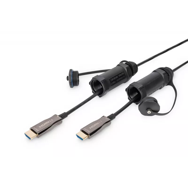 Cabo de ligação blindado Digitus 4K HDMI AOC 10m 2.0 14,4 Gbit/s