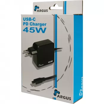 Carregador Inter-Tech PD-2045 Universal preto AC para interiores 20V USB-C