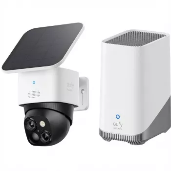 Conjunto de câmara de segurança sem fios Eufy eufyCam E41: 2 câmaras, HomeBase 3, painel solar 3W (UE)