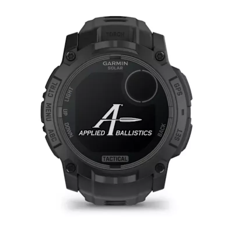 Garmin Instinct 3 Solar Tactical Edition 50 mm relógio inteligente, preto, bracelete de silicone