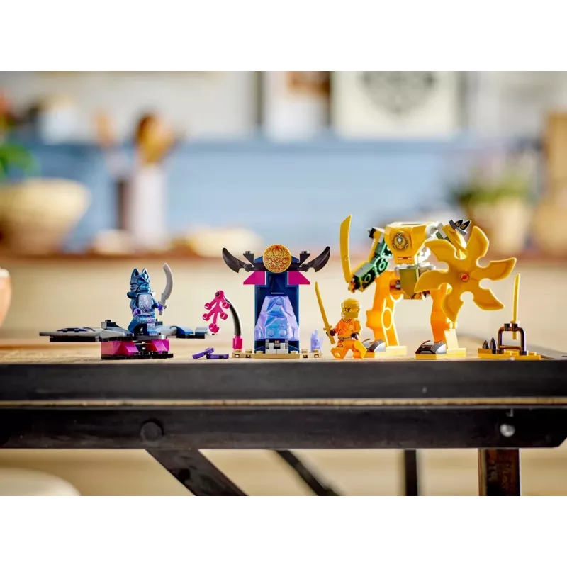 LEGO NINJAGO Arin's Battle Mech Figura de ação Brinquedo ninja para rapazes e raparigas a partir de 4 anos, conjunto Dragons Rising com minifigura Arin e mini-katana
