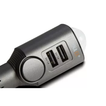 Carregador universal para dispositivos móveis Technaxx 4743 preto para isqueiro de automóvel