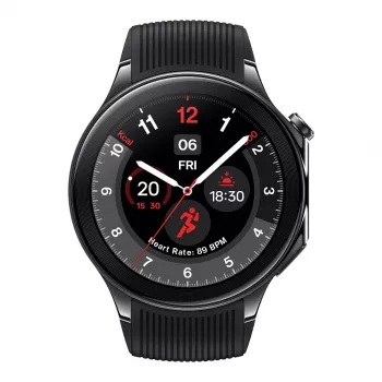 OnePlus Watch 2 - 46 mm - smartwatch com pulseira - fluoroelastómero - tamanho do pulso: 140-210 mm - ecrã 3,63 cm (1,43)