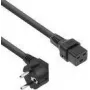 Cabo de alimentação ACT CEE 7/7 macho (curvado) - C19 IEC Lock preto 2 m, EL262S