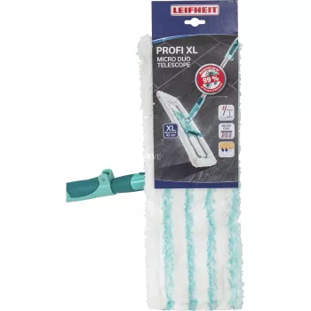 Mopa Leifheit 55049 microfibra para laminado, azulejo e madeira, cinzento/turquesa