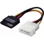 Adaptador de alimentação SATA ShiverPeaks 78236-HQ, comprimento 13,30 cm, para conector de baia de 5,25 polegadas