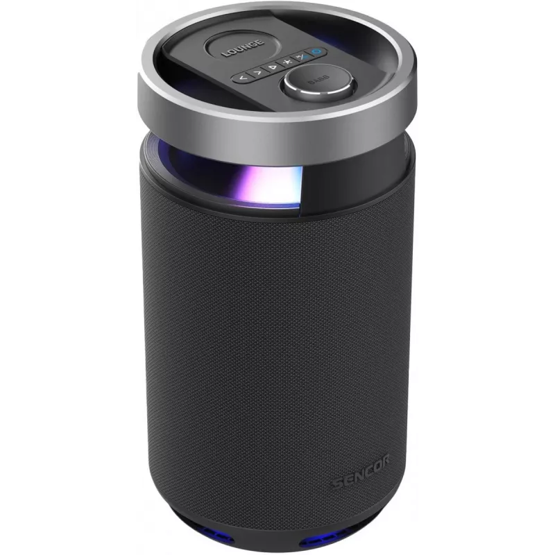 Altifalante Bluetooth portátil SENCOR Resonex Lounge 130W, IPX7 à prova de água, TWS, iluminação LED