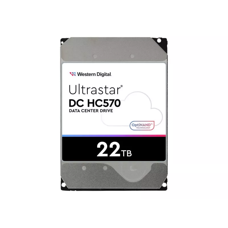 WD Ultrastar DC HC570 - disco rígido - 22TB - interno - 3.5 (8,9 cm) - SATA 6Gb/s - 7200 rpm - memória intermédia: 512MB - para Intel Next Unit of Computing 13 Extr