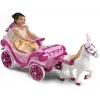 Carruagem elétrica Disney Princesas com cavalo Huffy 6 V rosa