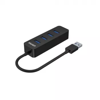 UNITEK uHUB Q4 USB 3.2 Gen 1 (3.1 Gen 1) Type-A 5000 Mbit/s Preto