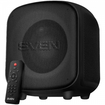 Altifalante SVEN PS-555, preto, potência de saída 65 W (RMS), TWS, Bluetooth, USB, microSD, telecomando, bateria de lítio