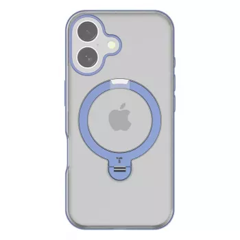 Capa protetora Torras Ostand Spin para iPhone 16 – azul, perfil fino, compatível com carregamento sem fios