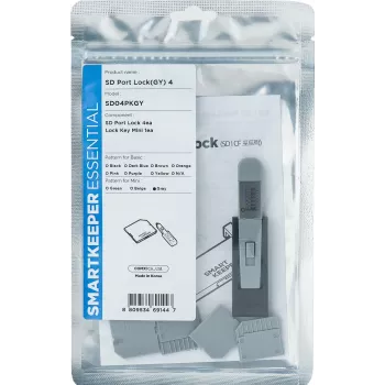 Bloqueador de portas Smartkeeper SD04PKGY Cinzento Plástico para ranhuras de cartões SD