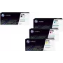 HP 508X Conjunto de toner de alta capacidade, 4 unidades, preto/ciano/magenta/amarelo (CF360X, CF361X, CF363X, CF362X)