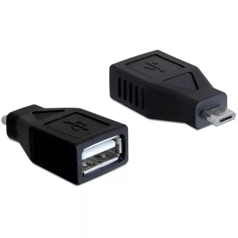 DeLOCK - Adaptador USB - USB Type-A, 4 pinos (conector fêmea) - Micro-USB Type-B, 5 pinos (conector macho) (65296)