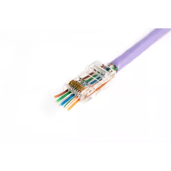 Ficha de cabo RJ45 Digitus X-ML-6U-EZ transparente ficha 100 peças