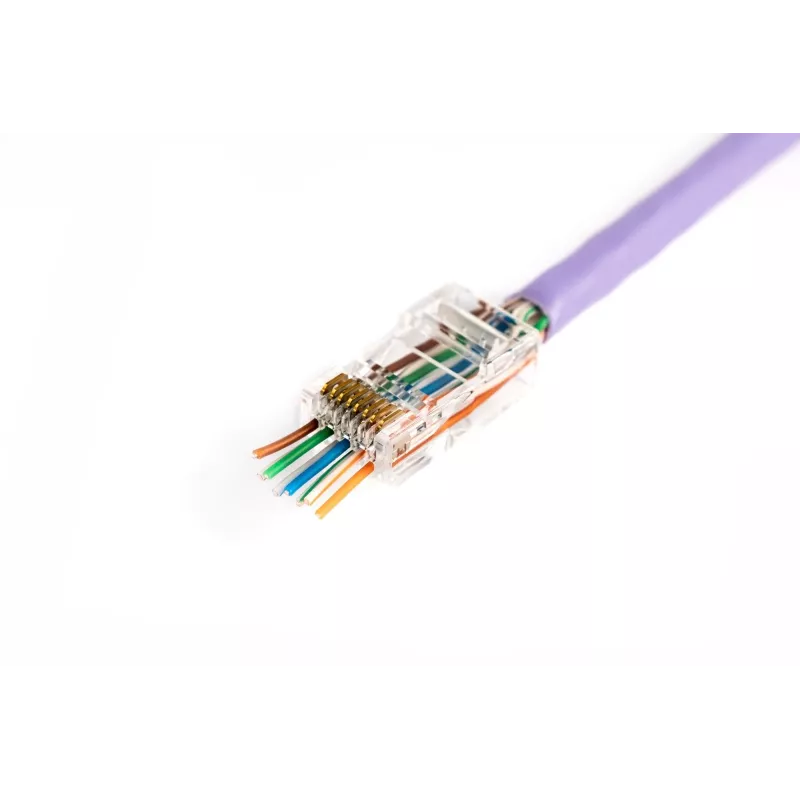 Ficha de cabo RJ45 Digitus X-ML-6U-EZ transparente ficha 100 peças