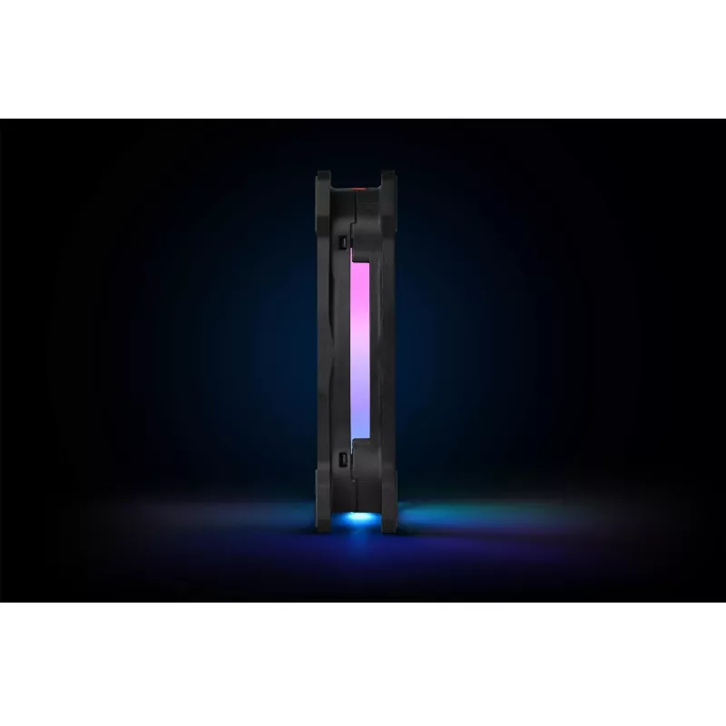 Ventoinha de radiador Thermaltake Riing Duo 12 RGB TT Premium Edition CL-F073-PL12SW-A, 120 mm, 3 unid. com controlador, preta