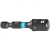 Makita Impact Black - Adaptador de casquilho - 3/8 - quadrado - seis pontos - 1/4 - sextavado interior - comprimento: 50 mm
