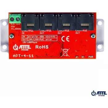 Switch extensor PoE Atte APT-4-11 — 4 portas 10/100 Mbit/s