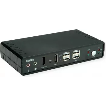 Comutador KVM ROLINE Dual Head 1U-2PCs HDMI 4K60 - comutador KVM (14.01.3047)