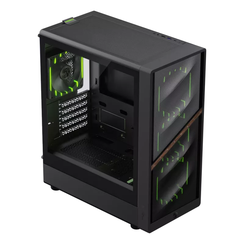 Caixa Gamemax | AERIS 330 MB | preto | Mini-Tower | fonte de alimentação não incluída