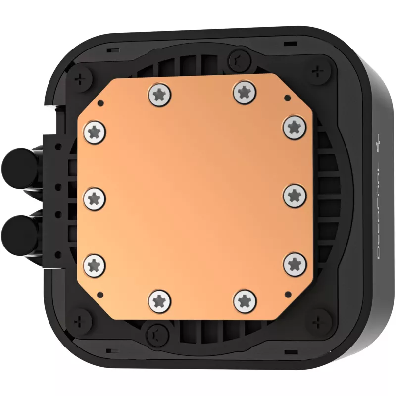 Kit de refrigeração líquida DeepCool LQ240 — radiador de 240 mm, 2× ventoinhas PWM de 120 mm, RGB, tubo de 41 cm, radiador de alumínio, preto