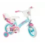 Bicicleta infantil Toimsa 1297 com rodas de espuma de 12 polegadas, 4 rodas, cesto, proteção de corrente, guarda-lamas — My Little Pony
