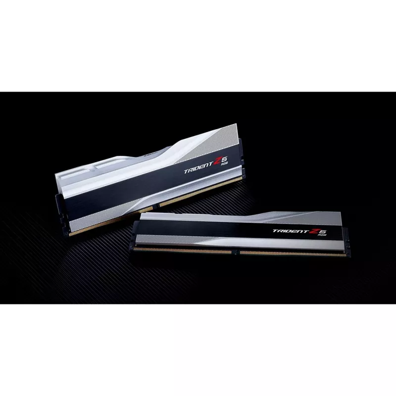DIMM 32 GB DDR5-6000 (2x 16 GB) Dual-Kit, memória RAM prateada, F5-6000J3636F16GX2-TZ5RS, Trident Z5 RGB, INTEL XMP