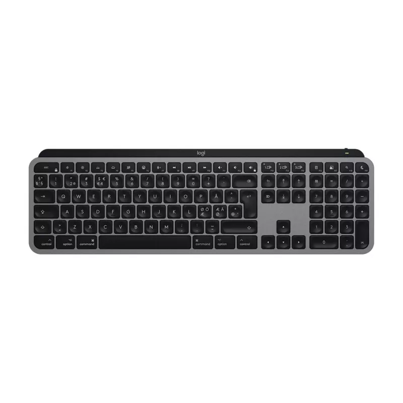 Logitech Master Series MX Keys S para Mac - teclado - tamanho completo - retroiluminado - sem fios - Bluetooth LE - QWERTY - nórdico (dinamarquês/finlandês/norueguês/sueco) (920-011633)