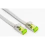 Helos - Cabo de patch - RJ-45 (M) para RJ-45 (M) - 30 cm - U/FTP - CAT 6a - plano - cinzento