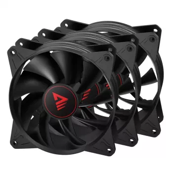 SAVIO BLADE X1 conjunto de ventoinhas, 3 x 120 mm, PWM de 4 pinos, preto