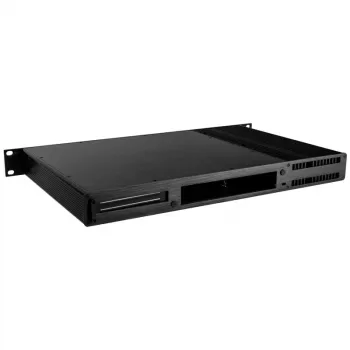 Caixa Akasa Galileo TU3 1U Rackmount Thin Mini-ITX, sem ventoinha, OEM, preto