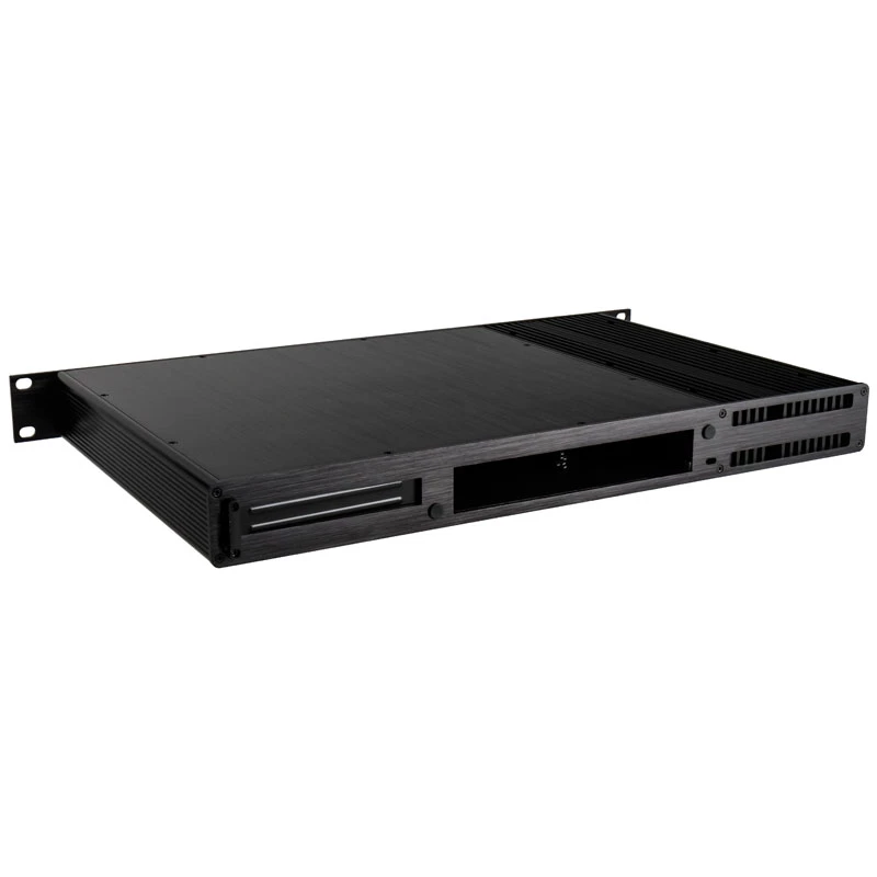 Akasa Galileo TU3 Caixa Thin Mini-ITX 1U para rack, sem ventoinha, OEM, Preto