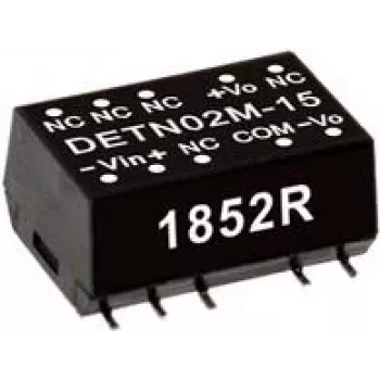 Conversor DC-DC Mean Well DETN02L-12, 2 W, entrada 4,5–5,5 V, saída 80 mA, 10,9×15,2×7,1 mm