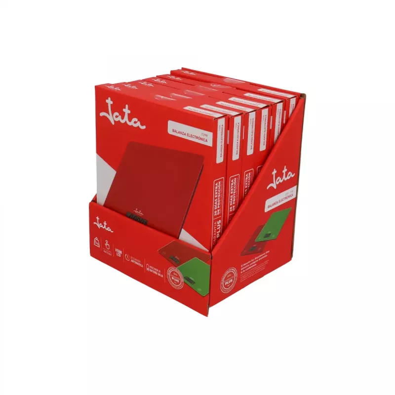 Balança de cozinha eletrónica JATA Mod. 729R vermelha