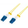 Cabo de patch de fibra ótica fino - OS2 - LC-LC duplex - monomodo - amarelo - 5 m