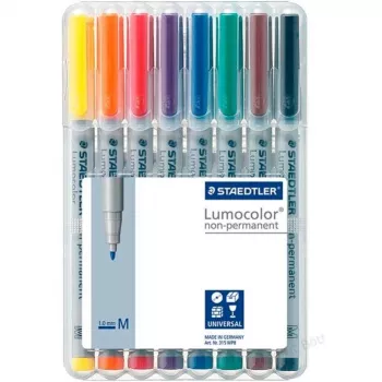 Marcador Staedtler 315 WP8 preto azul castanho verde laranja vermelho violeta amarelo